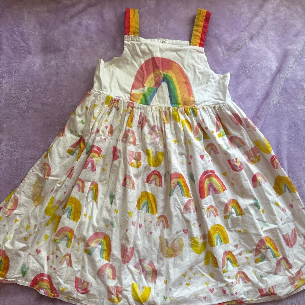 Rainbow watercolor dress